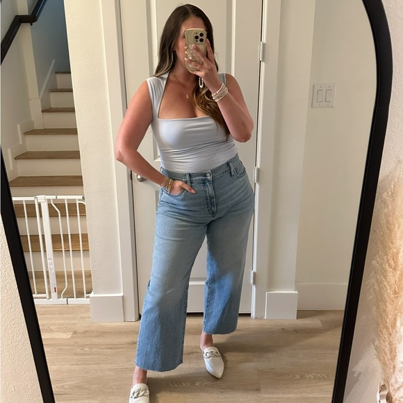Abercrombie & Fitch Tops - Abercrombie & Fitch Light Blue Ruched Bodysuit - XL
